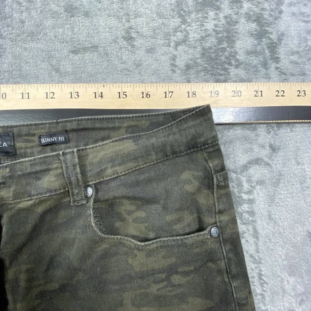 Waimea Jeans Men 38x30 Green Skinny Biker Moto Ribbed Distressed Denim Pants Y2K